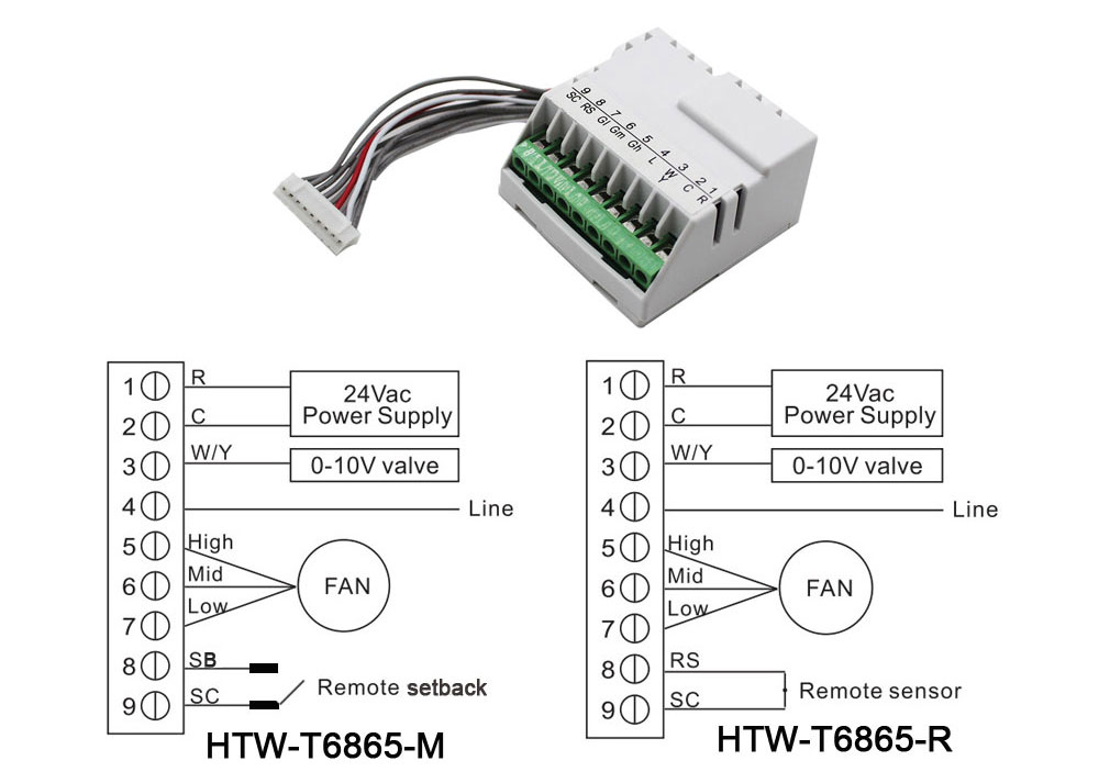 T6861 Standalone Thermostat And T6865 Modulating Thermostat For FCU